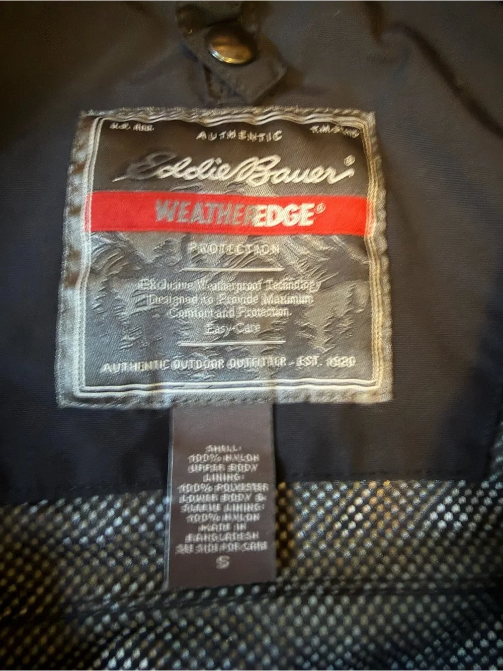 Eddie Bauer Men's Black Windbreaker Jacket